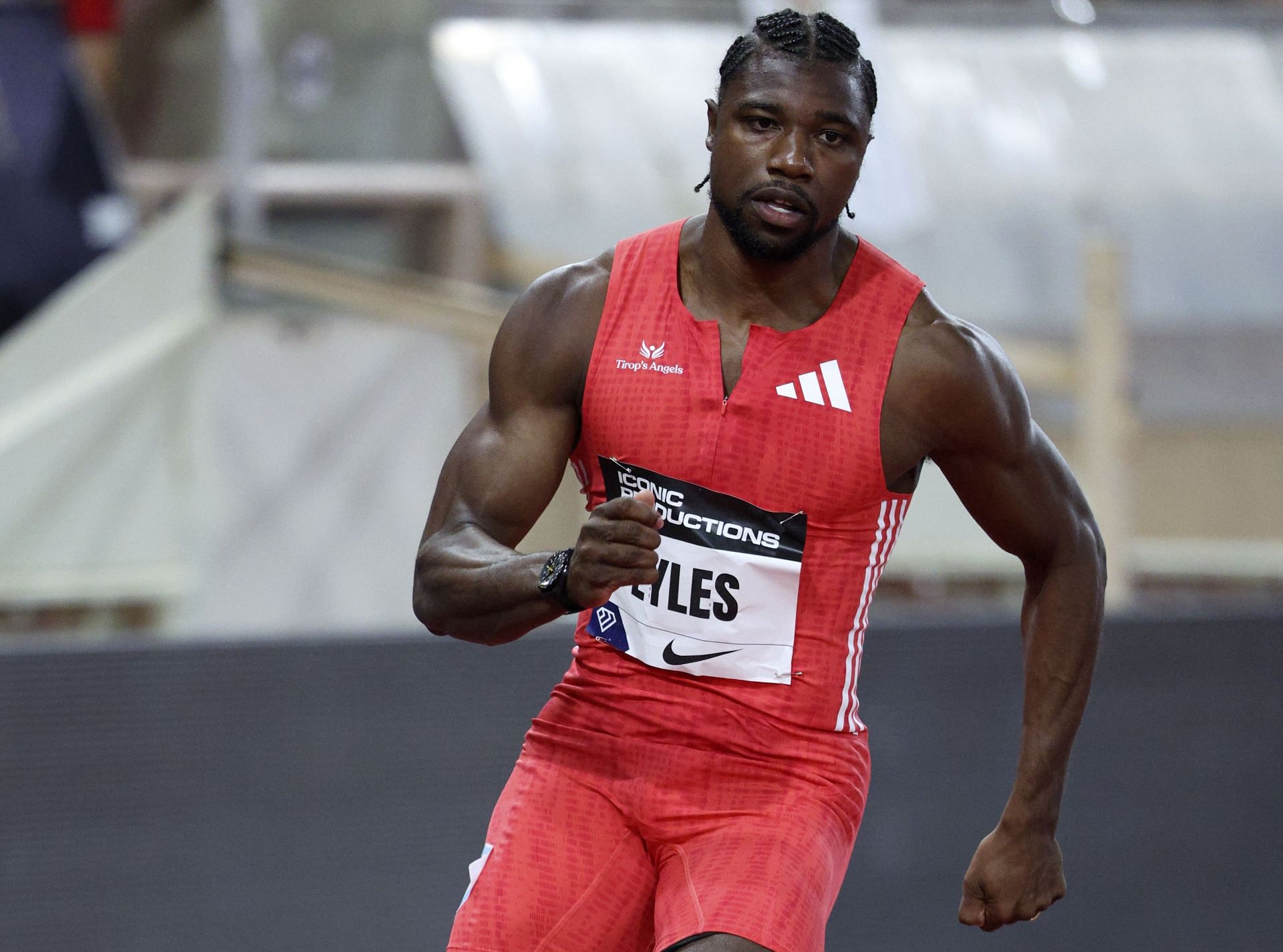 Noah Lyles during the Monaco Diamond League. (Photo by Getty Images)